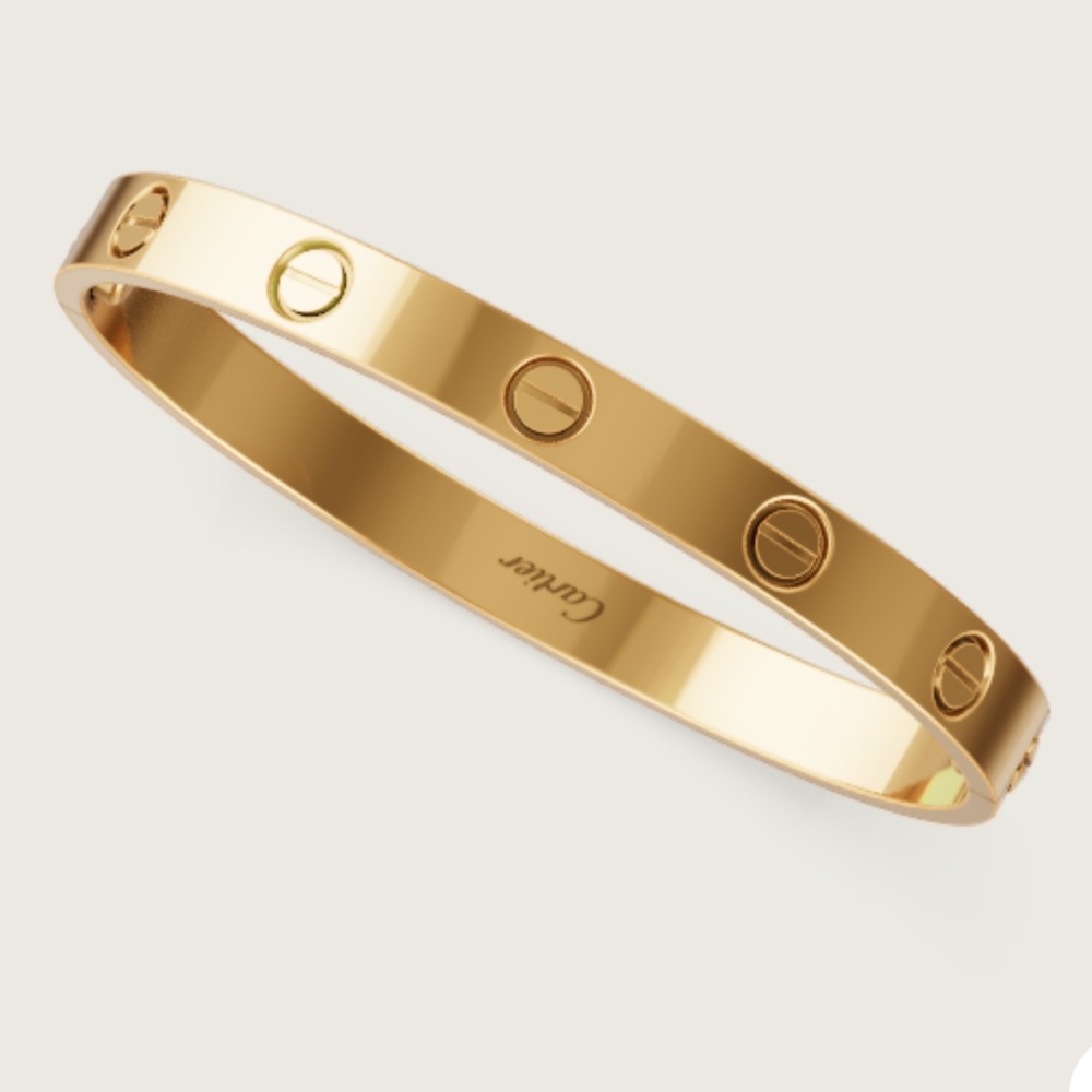 Cartier authentic LOVE bracelet, 18K yellow gold. Comes with a screwdriver.